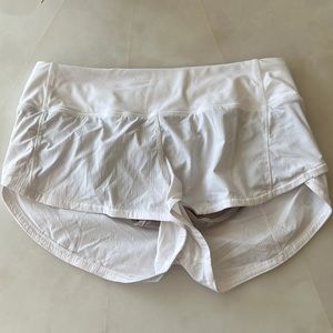 WHITE SPEED UP SHORTS